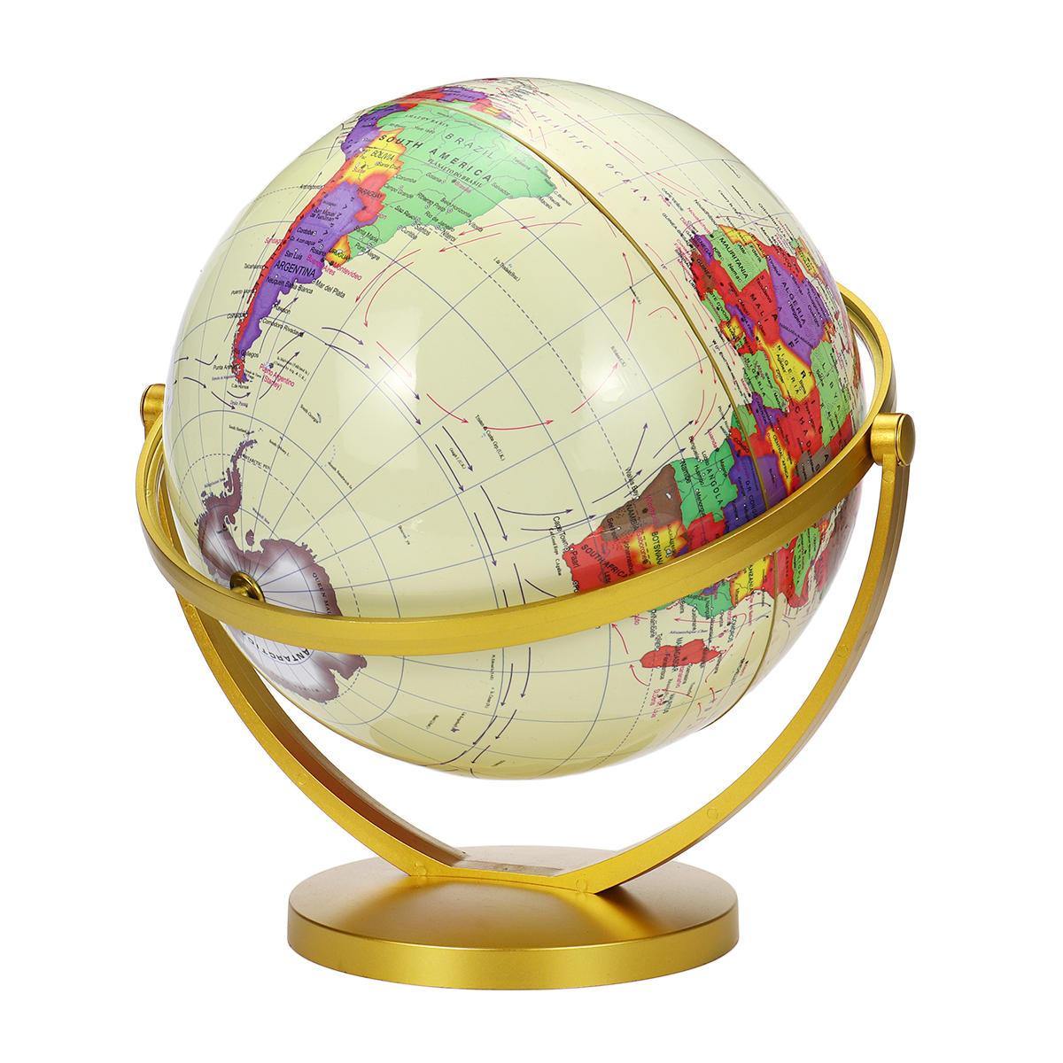 World Globe Map 360° Rotating World Globe Earth Atlas Map Geography Education Toy