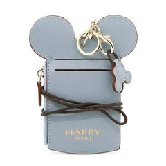 Cute Animal Shape Card Holder Wallet Purse Neck Wallet Lanyard Wallet for Women