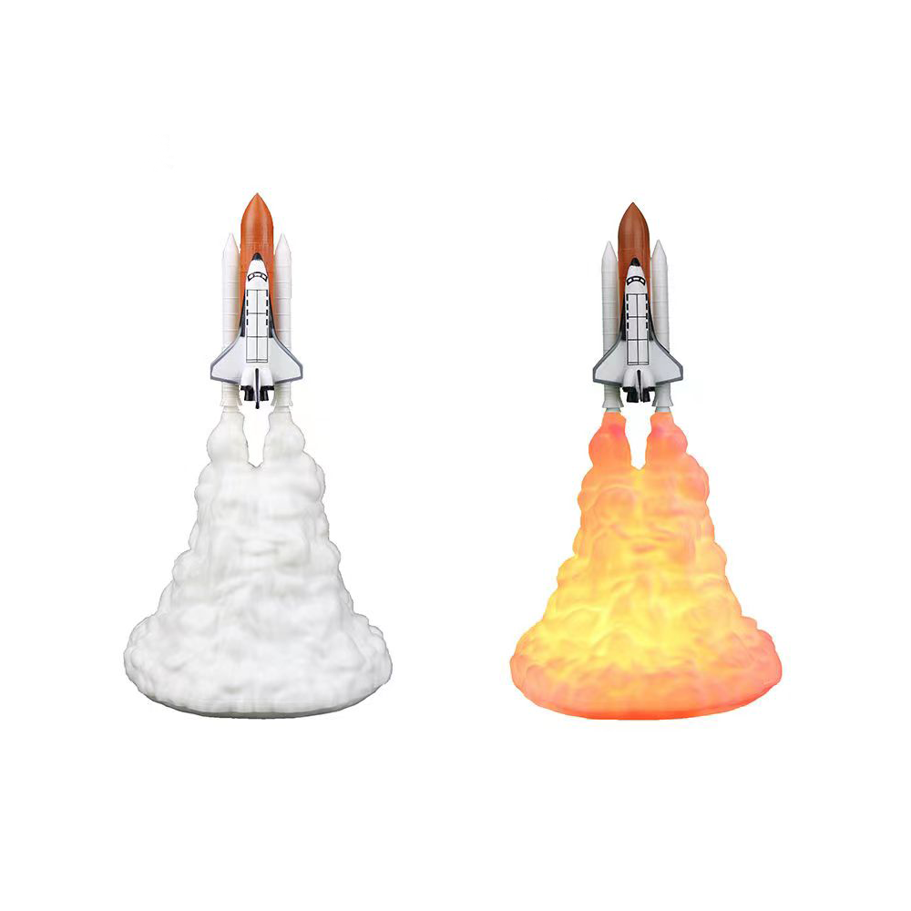 Rocket Lamp 3D - Space Shuttle LED Lamp