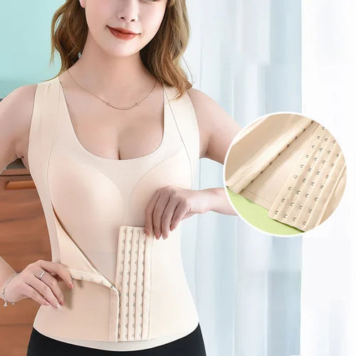 4-in-1 Waist Buttoned Bra Shapewear