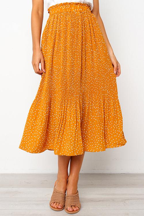 Love Forever Pleated Pocketed Midi Skirt