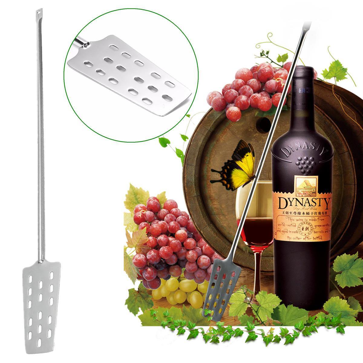 316 Stainless Steel Wine Mash Tun Mixing Stirrer Paddle Homebrew With 15 Holes Wine Making Tools