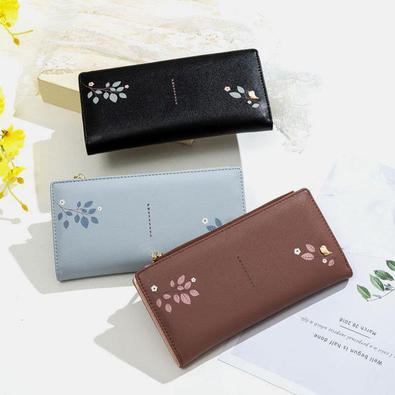 Women 10 Card Slots Long Wallet Purse Phone Bag