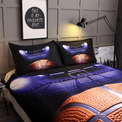 Bedclothes Basketball Print Bedding Set Quilt Duvet Cover Pillowcase Decor Bedding Sets