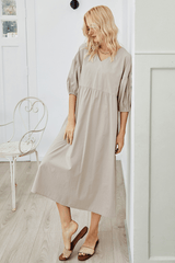 Loose High Waist Smock Dress