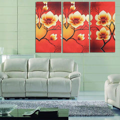 4PCS moderne abstrakte Ölgemälde Blumen riesige Wand-Dekor-Kunst auf Leinwand kein Rahmen 