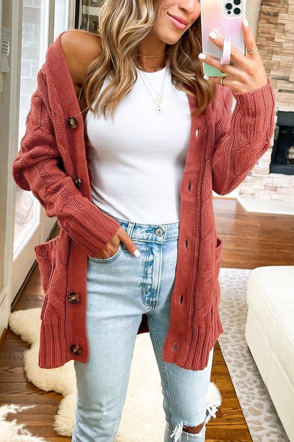 Lilipretty Harvest Horizon Cable Knit Cardigan