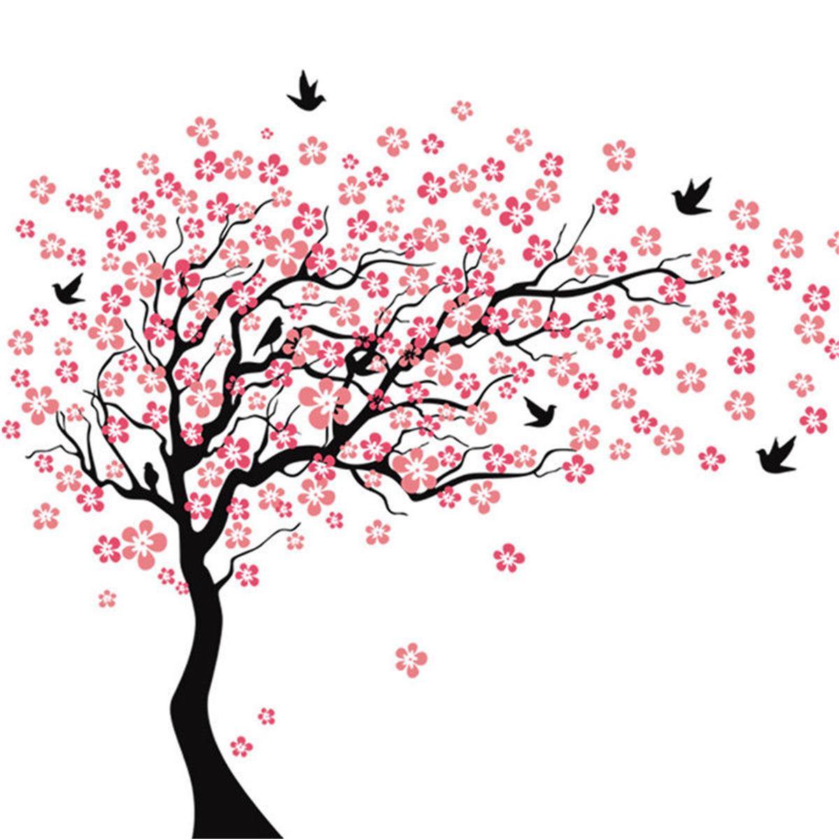 Large Wall Tree Baby Nursery Flower Wall Sticker Cherry Blossom Sticker Kids Vinyl Art Decal