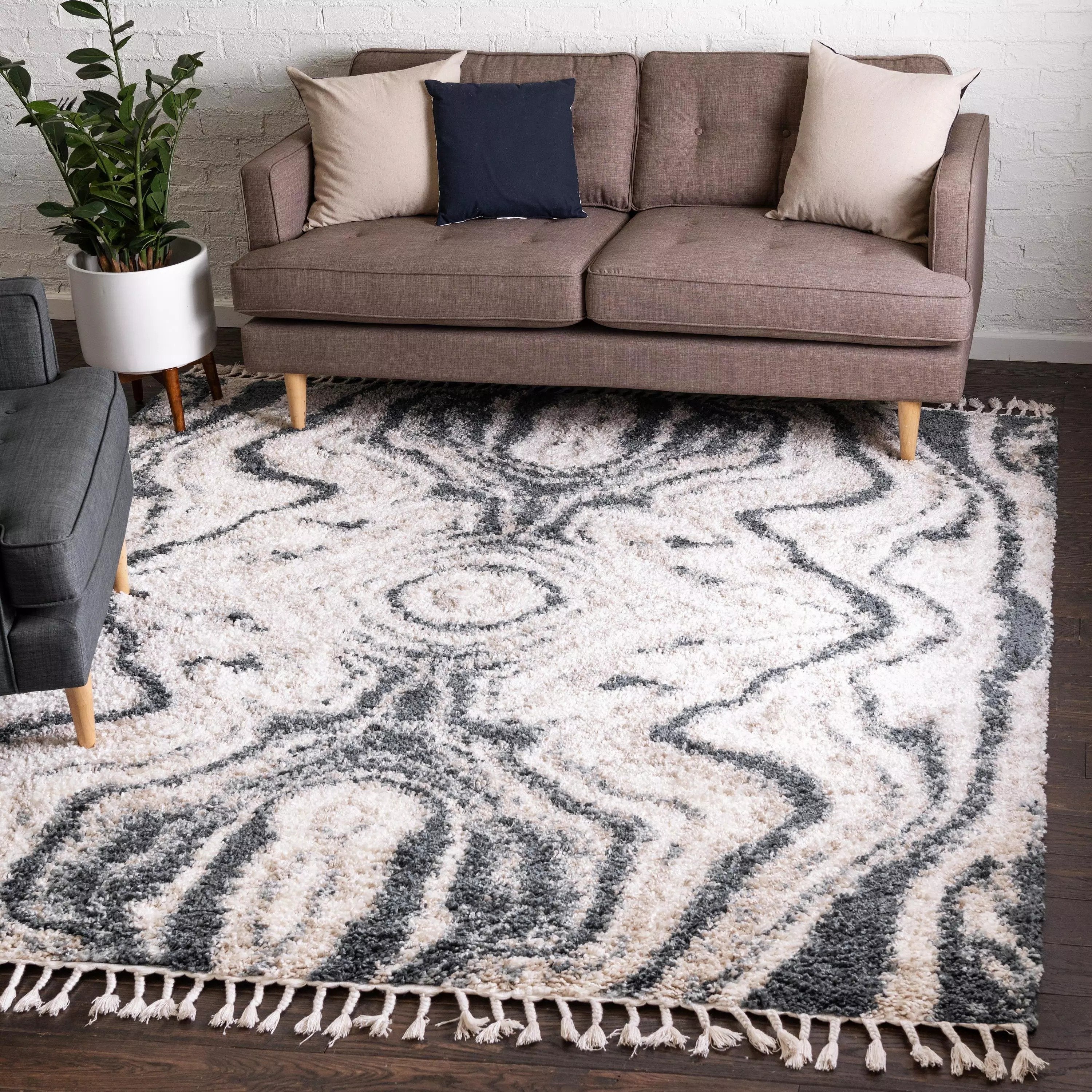 Quinten - Marble Color Mix Shaggy Rug