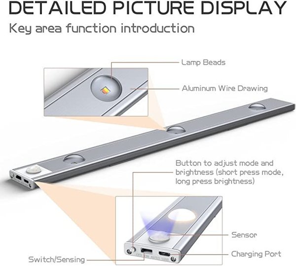 【VENTA DE ÚLTIMO DÍA】Luz LED para gabinete con sensor de movimiento