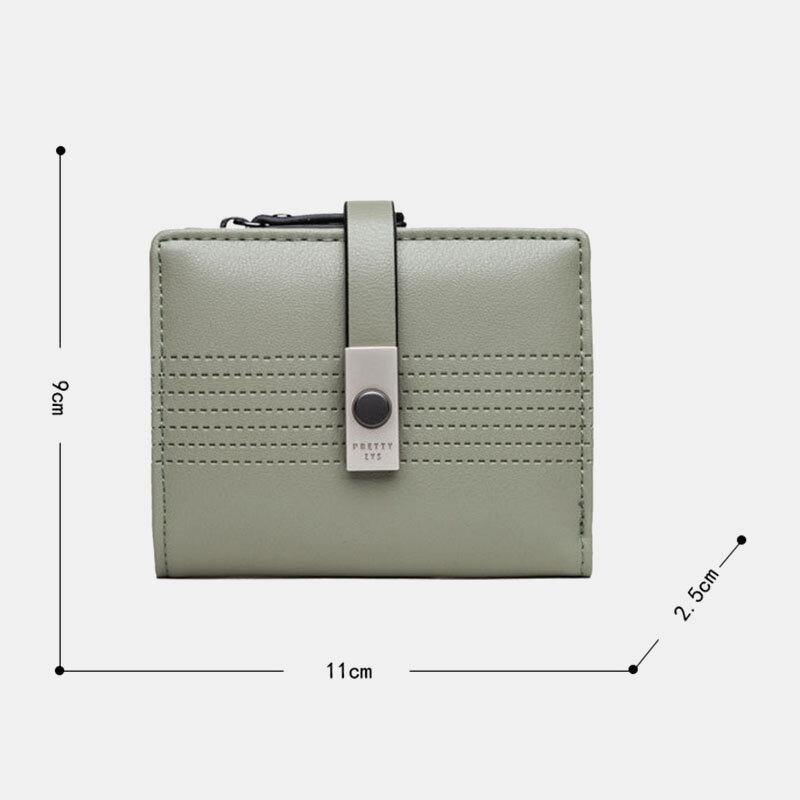 Damen 6 Kartenfächer Bifold Solid Short Wallet Geldbörse 