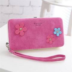 Women Flower 5.5 Inch Phone PU Wallet Case Cover Long Wallet