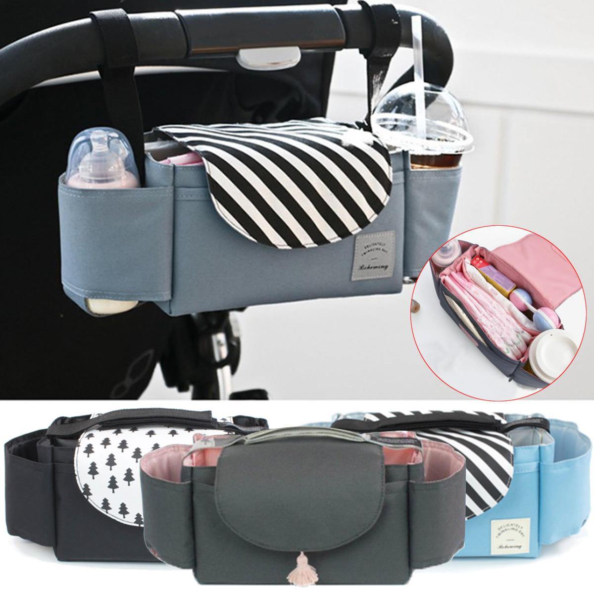 Universal Baby Kinderwagen Organizer Kinderwagen Windel Spielzeug Gabe Lagerung Praktische Buggy Haken Tasche 