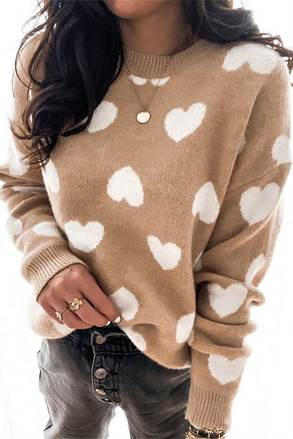 Lilipretty Heart To Heart Shift Cozy Sweater