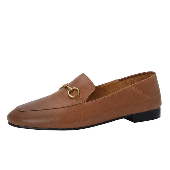 Flat Comfort Leather Handmade Loafers for Women