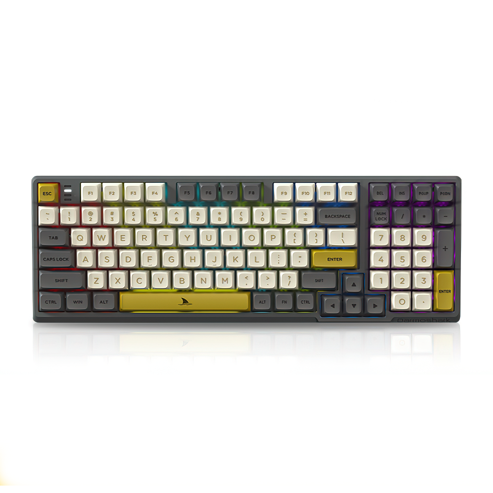 Darmoshark K7 Pro Hot-swappable RGB Wireless 2.4G Bluetooth Pbt 98 Keys Mechanical Gaming Keyboard