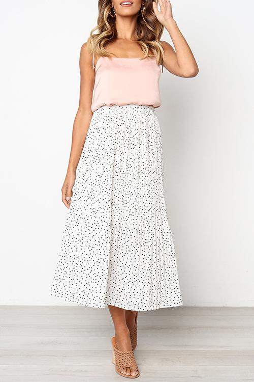 Love Forever Pleated Pocketed Midi Skirt