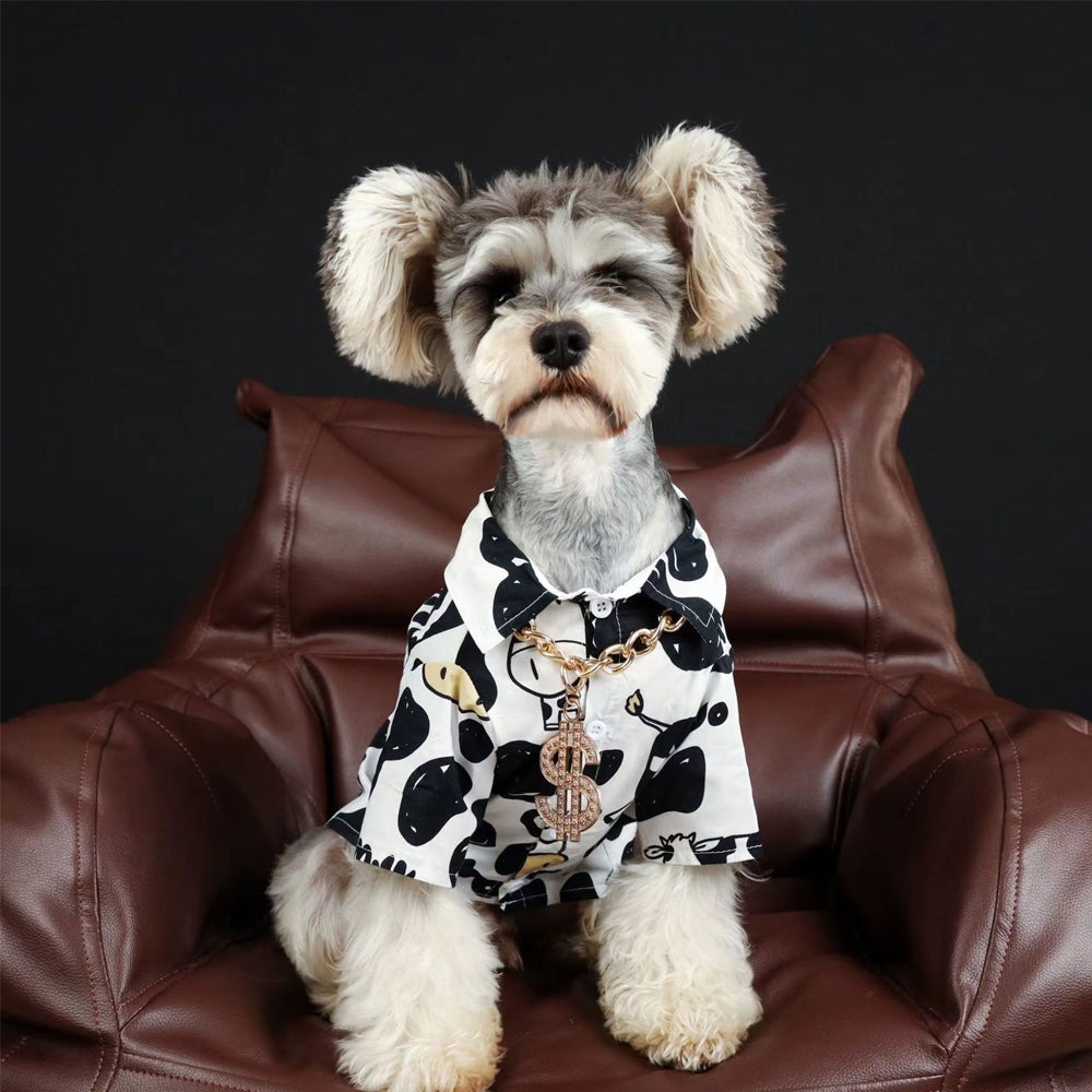 Pet Dog Summer Thin Cow Shirt Dog Apparel Puppy Clothing