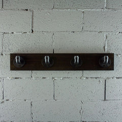 Modern Industrial Wall Mounted Four Hook Hat Rack