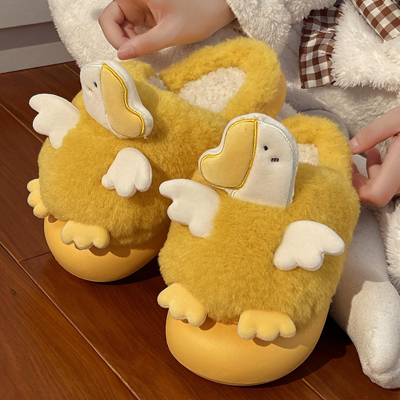 Cute Cartoon Duck Plush Slippers