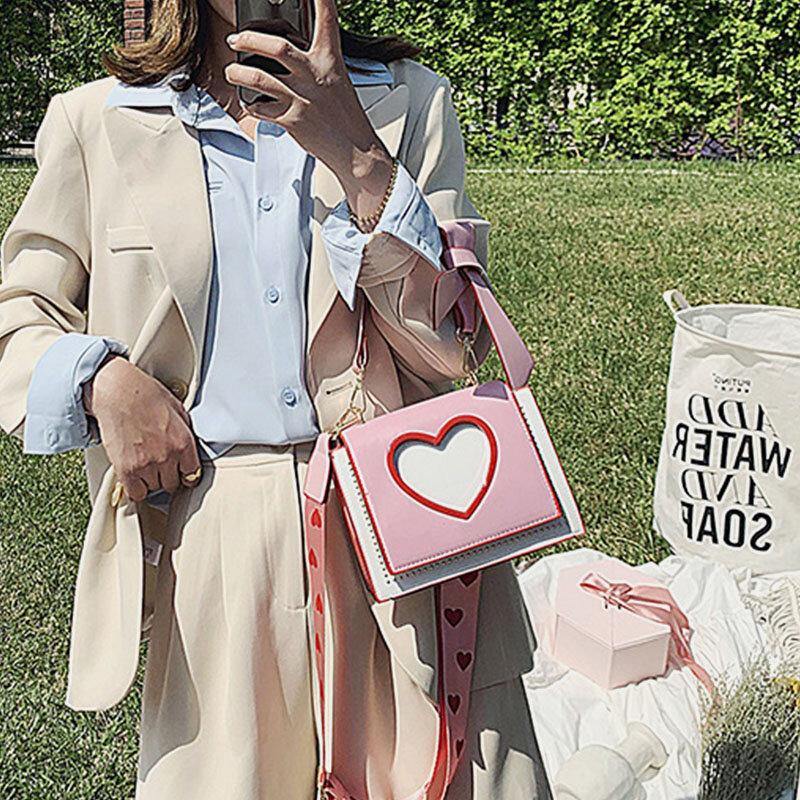 Bolso bandolera bordado con amor para el Día de San Valentín para mujer 