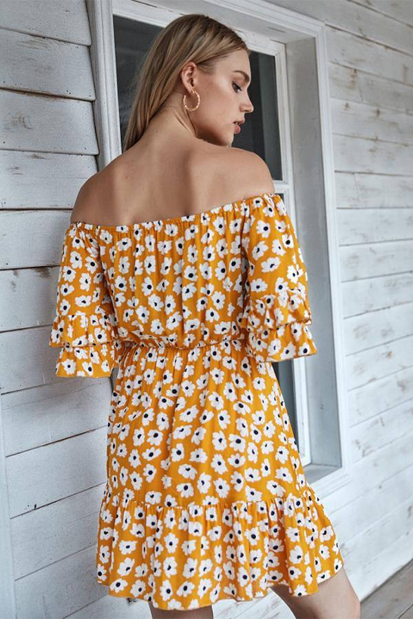 Dainty Daisy Off The Shoulder Dress