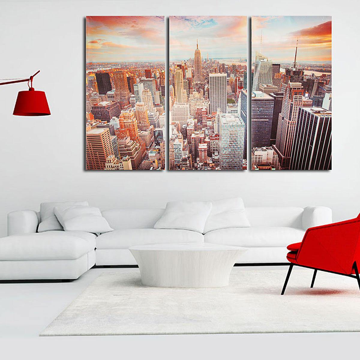 Lienzo de la ciudad de Nueva York, cuadro de pintura, decoraciones de arte de pared, paisaje sin marco 