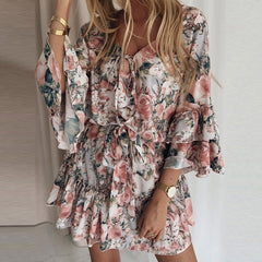 Women's long sleeve floral dress