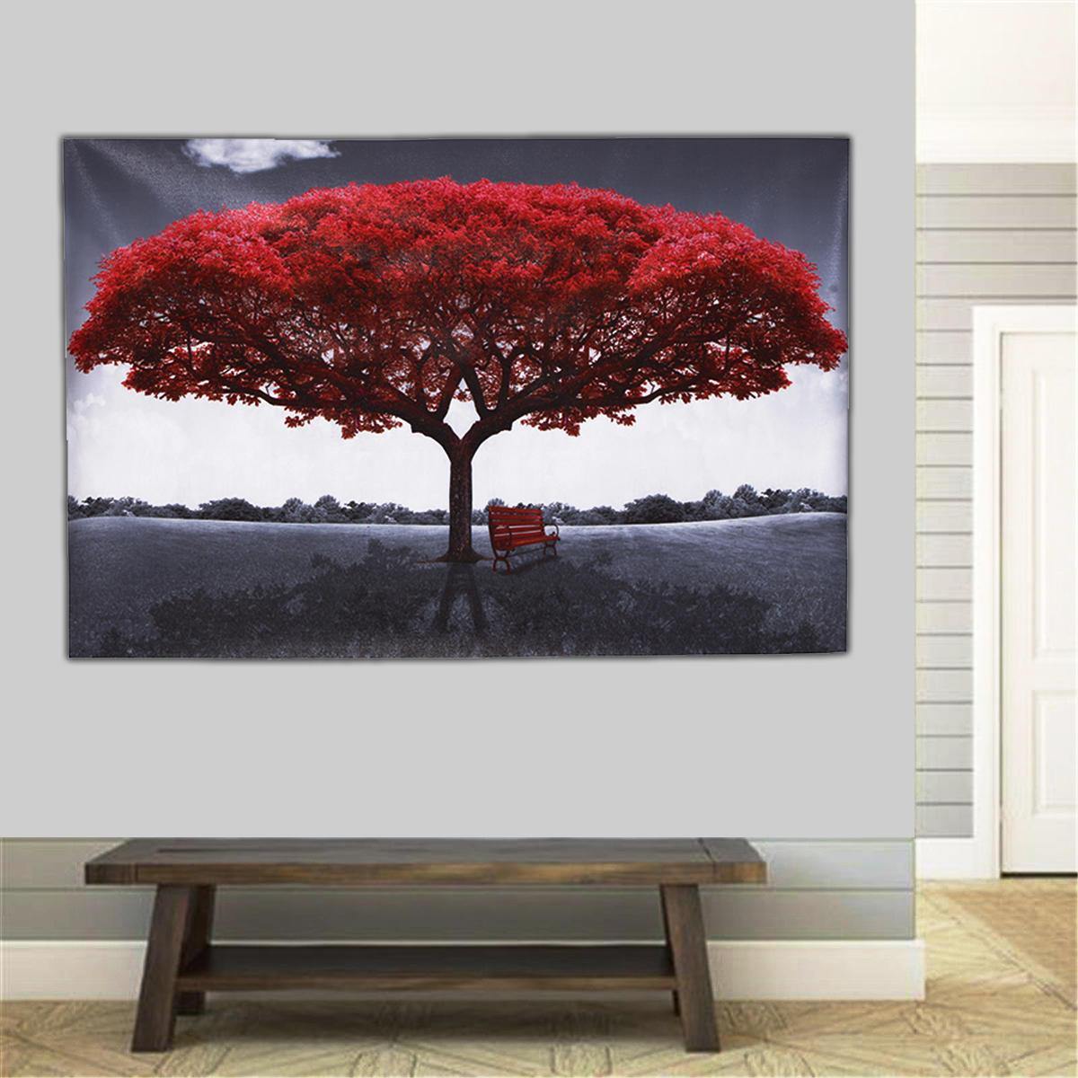 Large Red Tree Canvas Modern Home Wall Decor Art Paintings Picture Print No Frame Home Decorations