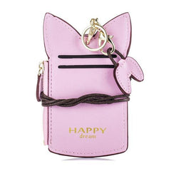 Cute Cartoon Pure Color Card Holder Coin Purse For Women