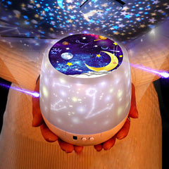 Rotation LED Nachtlicht Deckenprojektor Kinder Stern Himmel Mond Baby Schlafzimmer Atmosphäre schaffen 