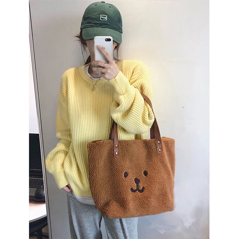 Plush Girl Handbag Kawaii Cute Big Bag