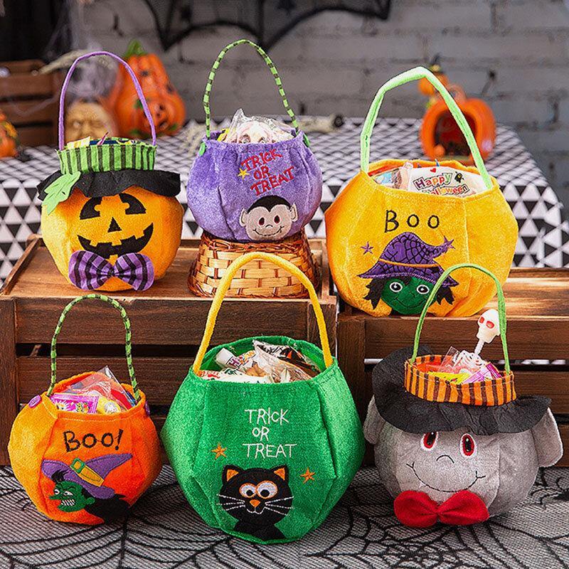 Children Halloween Style Pattern Casual Go Out Candy Sugar Carry Bag Handbag