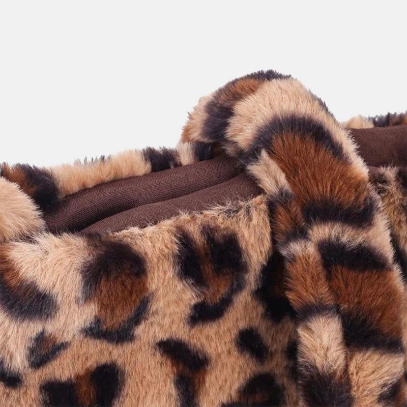 Las mujeres sintieron el patrón de leopardo suave lindo Casual personalidad bandolera bandolera 