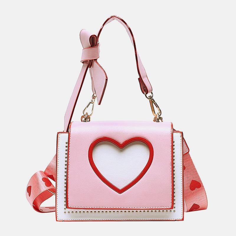 Bolso bandolera bordado con amor para el Día de San Valentín para mujer 