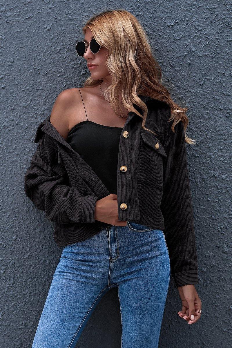 Cropped Corduroy Jacket