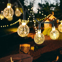 20/50 LEDS Kristall Ball 5M/10M Solar Lampe Power LED String Fairy Lichter Solar Girlanden Garten Weihnachten dekor Für Outdoor 