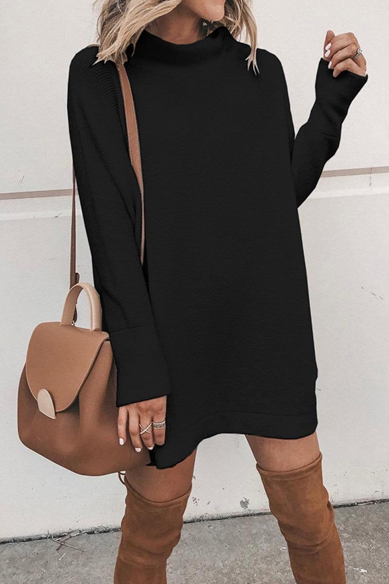 Casual Solid Color Autumn Dress