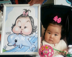 Hand-painted Cute cartoon character painting