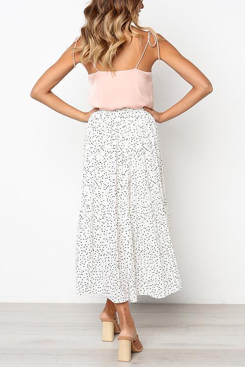 Love Forever Pleated Pocketed Midi Skirt