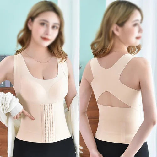 4-in-1 Waist Buttoned Bra Shapewear