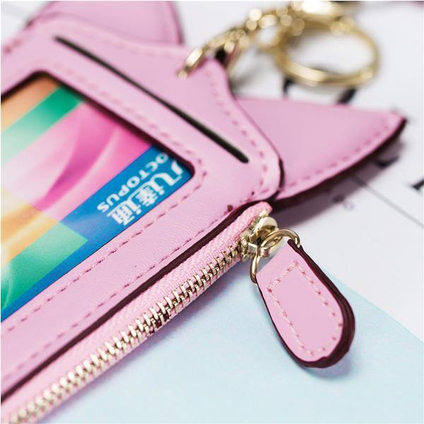 Cute Cartoon Pure Color Card Holder Coin Purse For Women