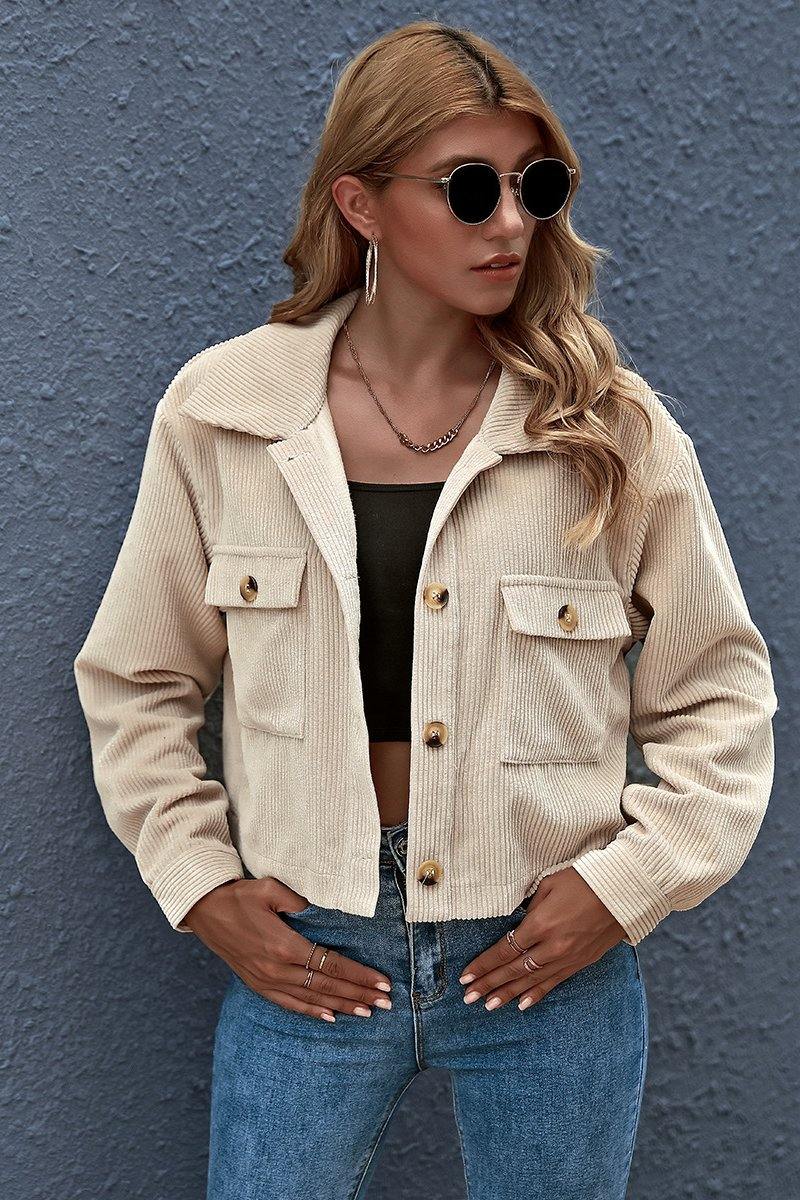 Cropped Corduroy Jacket