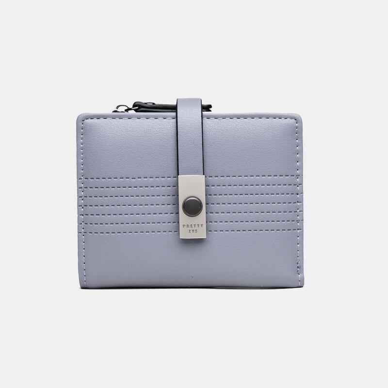 Damen 6 Kartenfächer Bifold Solid Short Wallet Geldbörse 