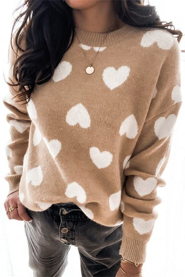 Lilipretty Heart To Heart Shift Cozy Sweater