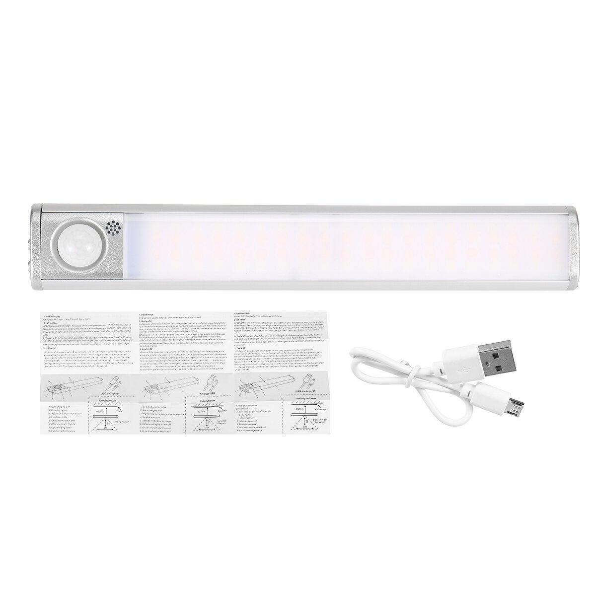 80/120/160 LED PIR Bewegungssensor Schrank Schrank Licht USB wiederaufladbar Küche Treppe 