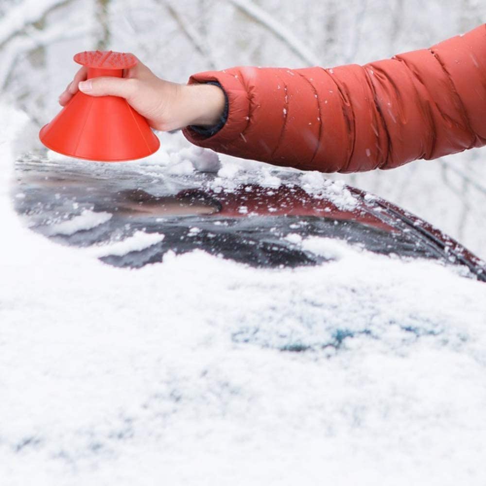 Ice Scraping Windshield Cone & Wiper Fluid Funnel