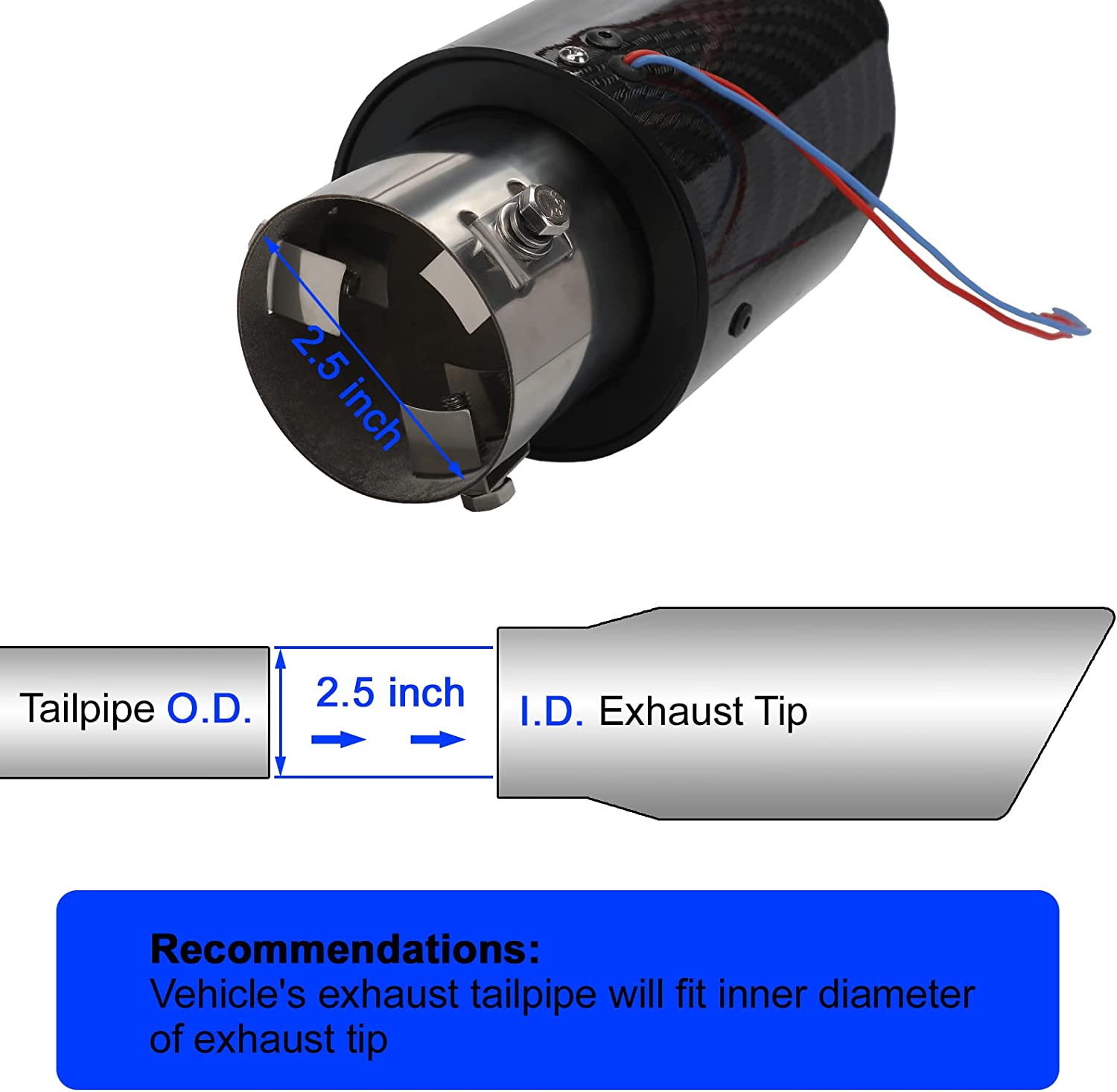 Cars LED-Auspuff-Schalldämpferspitze