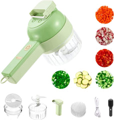 4 In 1 Handheld Electric Vegetable Cutter Set