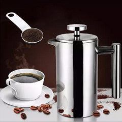 350ml Double Wall Stainless Steel Coffee Plunger French Press Tea Maker Handy Coffee Machine